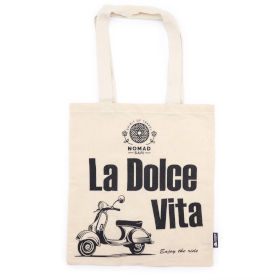10x Geantă Tote Basic Iconică – La Dolce Vita – (40x36cm) – Natural 4oz