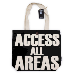 Geantă Tote Clasică Iconică – ACCES ÎN TOATE ZONELE – Negru Natural 10oz (36x43x10cm)