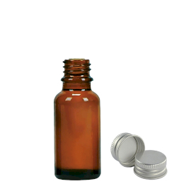 156x Sticlă din Chihlimbar de 20 ml cu Capac din Aluminiu