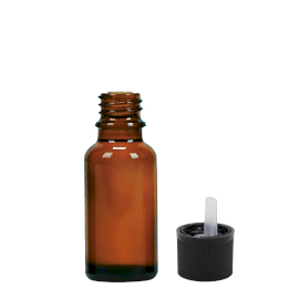 156x Sticlă din Chihlimbar de 20 ml cu Capac de Siguranță pentru Copii