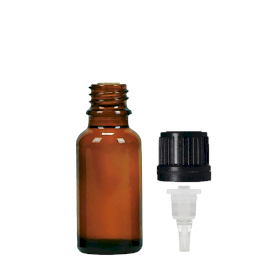 156x Sticlă Picurătoare din Chihlimbar de 20 ml, cu Capac cu Sigiliu de Siguranță TE