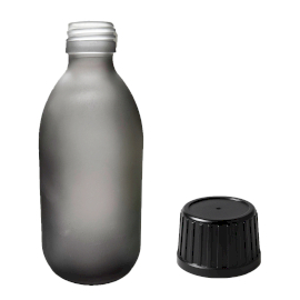 36x Sticlă Medicinală Gri Mat de 300 ml cu Capac Tamper Evident