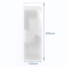 500x Pungi din Polipropilenă - 150x500mm cu Sistem de Sigilare Reutilizabil