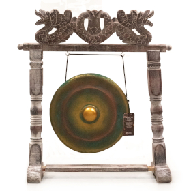 Gong Mediu cu Suport - 35cm - Verde Spălat