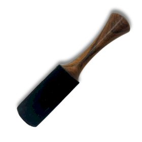 Băț din Lemn - 18x3cm - Mâner Tubular Mediu cu Inel Dublu
