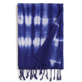 4x Eșarfă/Șal Boho Java Art – Dungi Indigo – 62x200cm