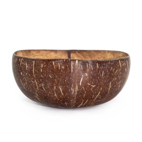 5x Bol Mediu din Nucă de Cocos Naturală – Lucios – Decorativ – 6x13 cm