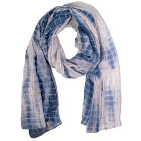 Nomad Sari – Eșarfă de Vară – 180x50cm – Party Shine – Albastru Deschis