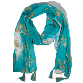 Nomad Sari – Eșarfă de Vară – 180x50cm – Țestoasă – Turcoaz