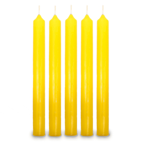 100x Lumânări de Masă - Galben