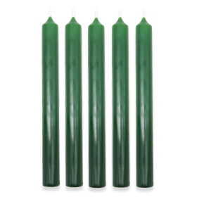 100x Lumânări de Masă - Verde Închis