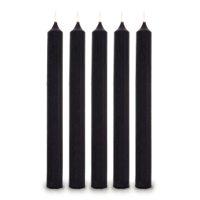 100x Lumânări de Masă - Negru