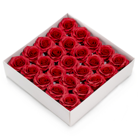 25x Flori de Săpun - (5 straturi) Trandafir Romantic – Vin Roșu