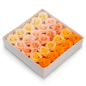 25x Flori de săpun – Trandafir Romantic în 5 straturi – Nuanță Piersică