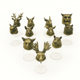 Set Cadou cu 12 Pahare de Shot Bottom Up (25 ml) – Creaturi din Pădure și Mistice