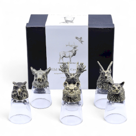 Set Cadou cu 6 Pahare de Shot Bottom Up (50 ml) – Creaturi Sălbatice din Pădure