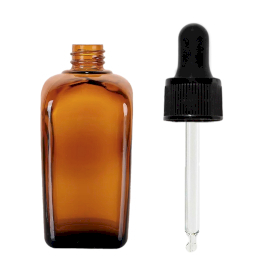 48x Sticlă din Chihlimbar de 100 ml cu Pipetă