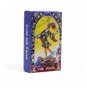 Set Cărți de Tarot cu Folie Albastră – Mandala – cu broșură explicativă