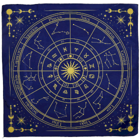 Pânză pentru Citirea Tarotului – Zodiac (75x75 cm)