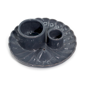 Suport pentru Bețișor Palo Santo și pentru Fumigație – Floare de Lotus – Gri Lucios