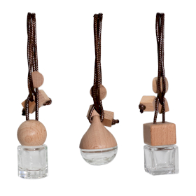 12x Difuzor Auto Transparent cu Agățătoare (8ml) – 3 modele diferite x 4 bucăți