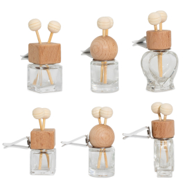 12x Difuzor Transparent Auto cu Prindere pe Ventilație (8ml) – 3 modele diferite x 4 bucăți