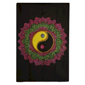 Artă de Perete din Bumbac (70x110cm) – Mandala Yin & Yang