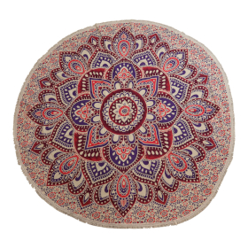Artă Rotundă Mare Mandala (180cm) – Roz și Violet