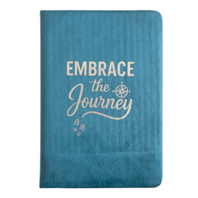 Agendă de Catifea – 80 de pagini – Embrace the Journey – Albastru Deschis