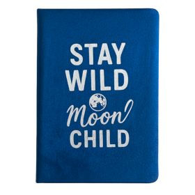 Agendă de Catifea – 80 de pagini – Stay Wild Moon Child – Albastru Închis