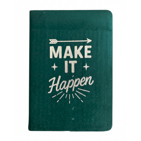Agendă de Catifea – 80 de pagini – Make It Happen – Verde Închis