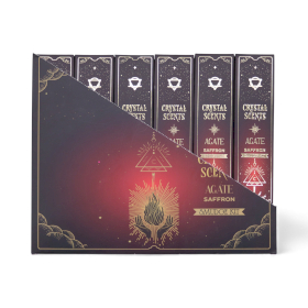 12x Bețișoare Parfumate cu Cristal de Agat Roșu – Șofran