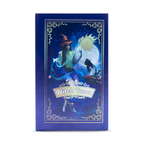 Set de Cărți de Tarot cu Folie Mov – Witch Tarot – cu ghid