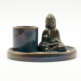 Suport pentru Tămâie Buddha – Ceramică Albastră