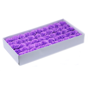 50x Flori de Săpun pentru Mâini Îndrăznețe - Garoafe - Violet