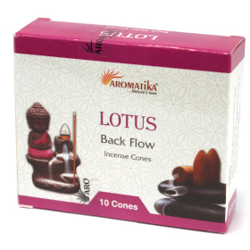 12x Conuri Parfumate Aromatice „Fum Curgător” - Lotus