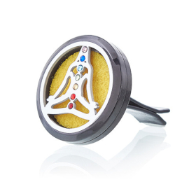 Aroma Difuzoare pentru Mașină - Pewter Yoga Chakra - 30mm