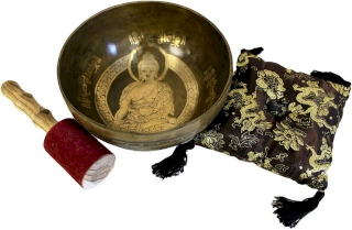 Vas Special Auriu Cântător din Alamă - Buddha