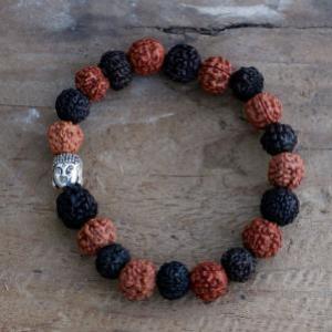 Brățară Rudraksha Buddha Bangle Mala - Mix