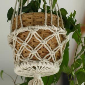 Suport pentru Ghivece Suspendate din Macrame